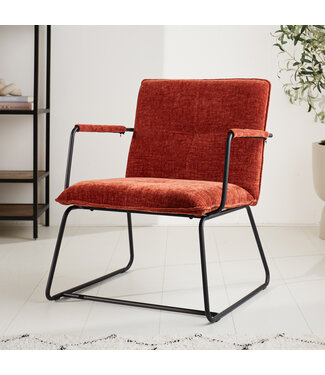 Fauteuil Hailey koper chenille