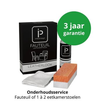 3 jaar iProteqt vlekken en reparatie verzekering leatherlook - Fauteuil / 2 eetkamerstoelen