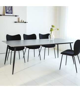 Dimehouse Eettafel Jules 210x100 cm marmerlook grijs