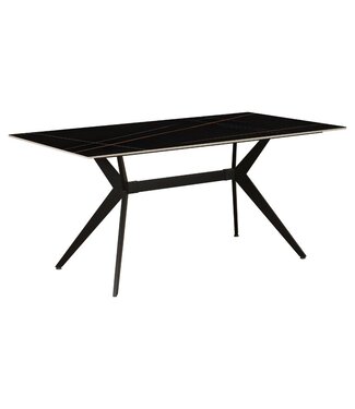 Dimehouse Eettafel Grace 170x90 cm marmerlook zwart