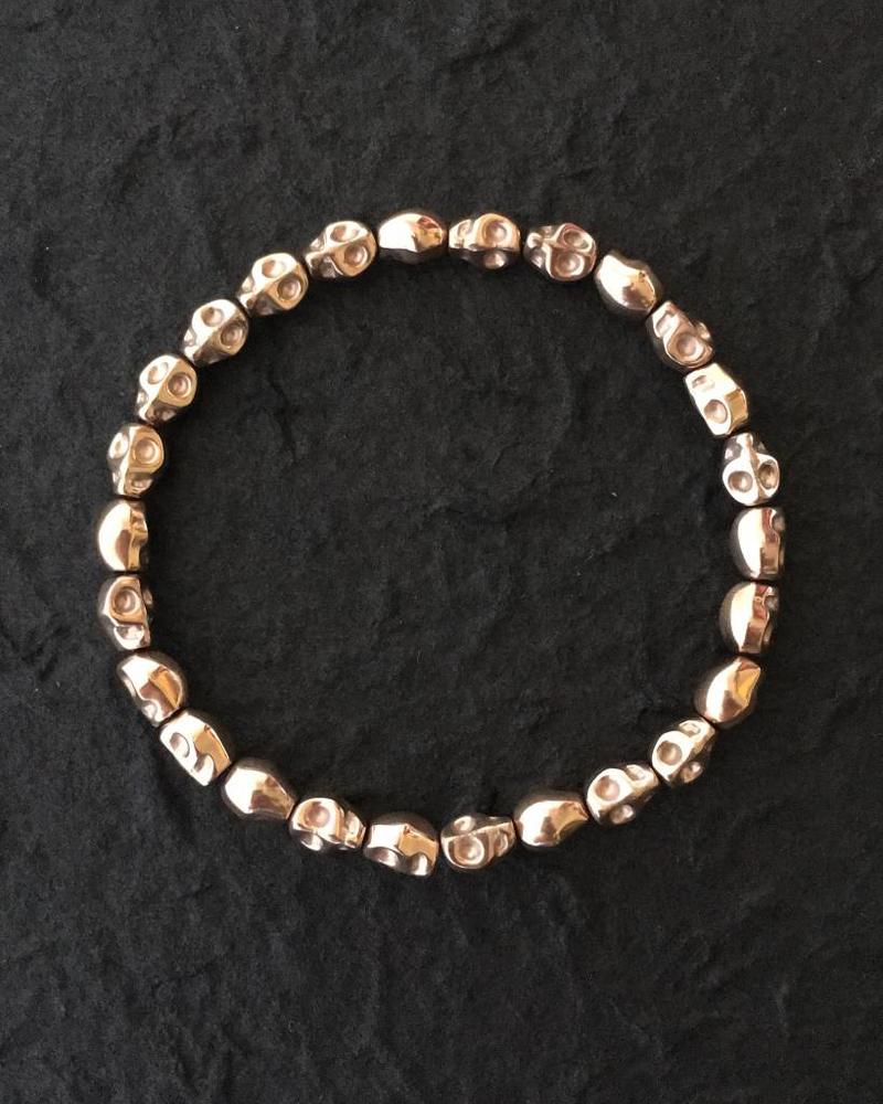 Totenkopf-Armband | rosé-vergoldet | 6x8 mm