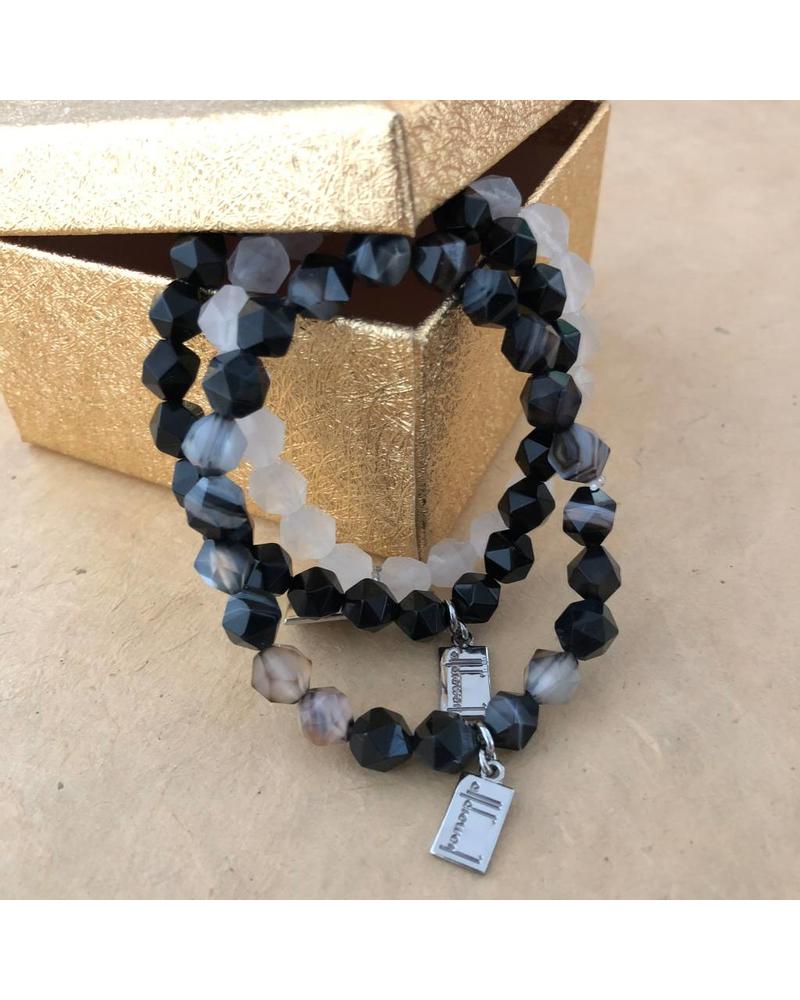 Achat - Diamantschliff - facettiert
