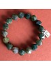 Moss Agate - diamond-cut-faceted - 10 x 10.5 x 10 mm