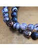 Jasper & Dragon Agate - 8 mm - facetted - round beads - Buddha's