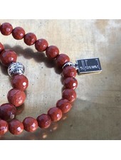 Red jasper - warm fire red - 6 mm  - small version