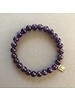 Amethyst - rund - violett - 8 mm