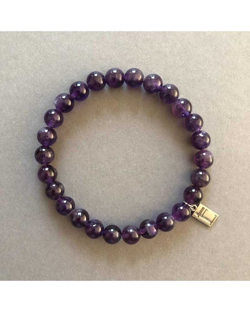 Amethyst - round - violet - 8 mm