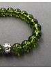 Peridot - 10 mm - sparkling green - Tibet-Sterling Silver Ball