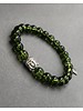 Peridot-Bracelet - 8 mm - sparkling green - silver-plated Buddha