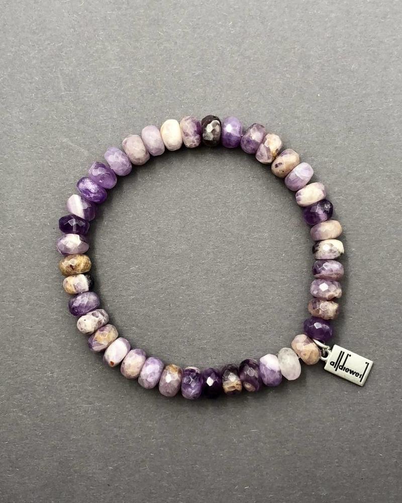 Amethyst- Armband: Abakus - 8 x 5 mm