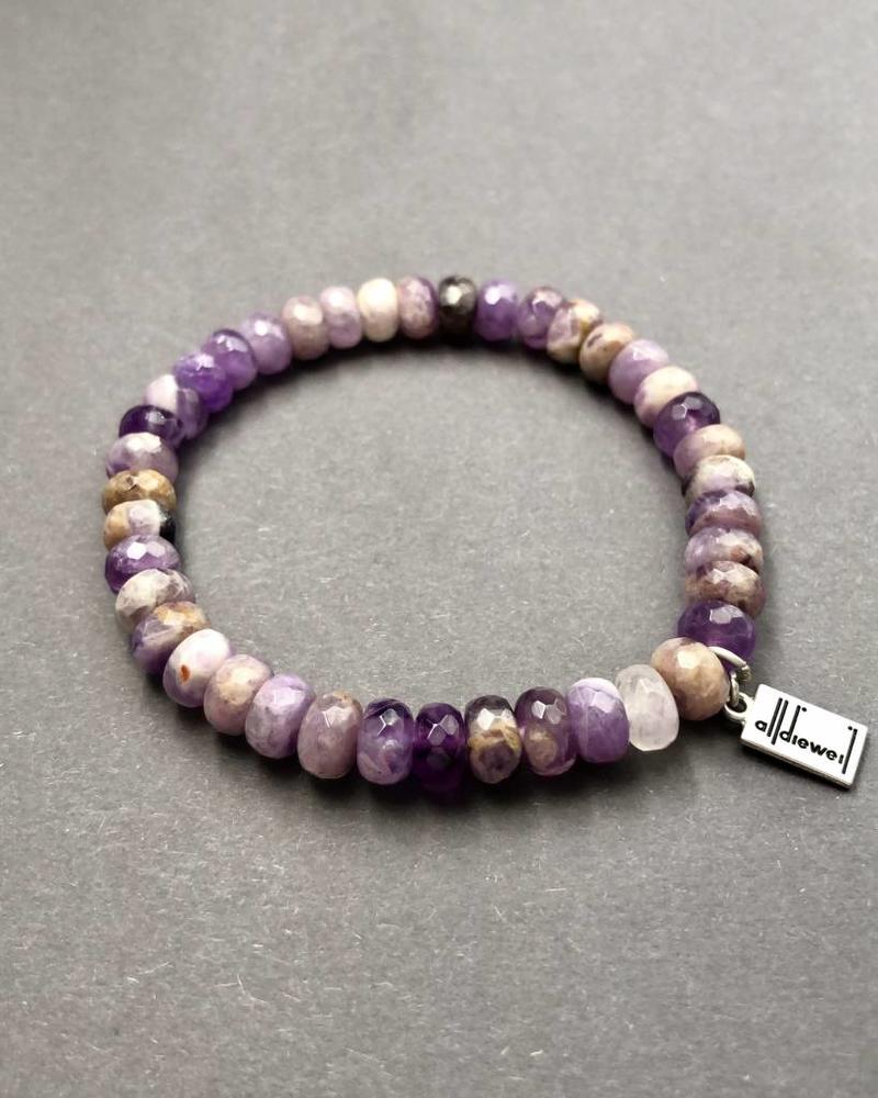 Amethyst- Armband: Abakus - 8 x 5 mm