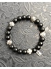 Onyx - matt black - faceted - 10 mm beads