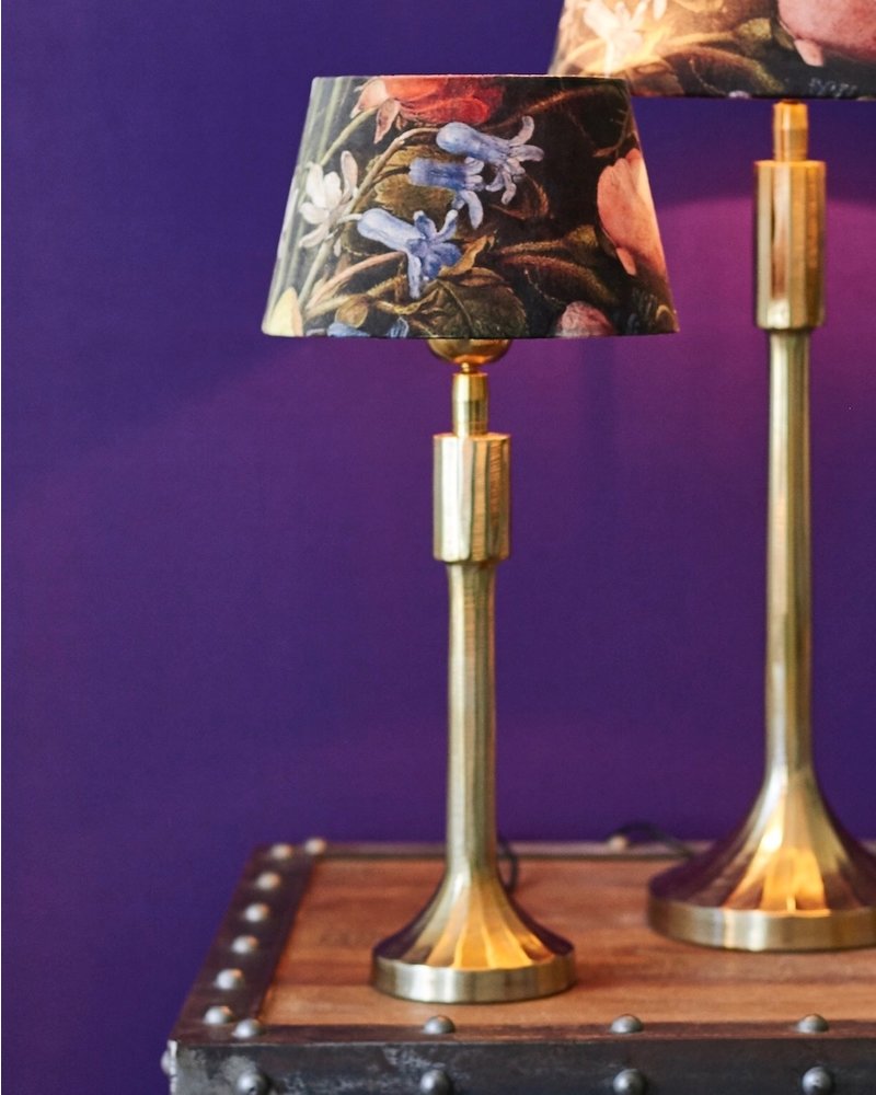 Table lamp small - with floral lampshade