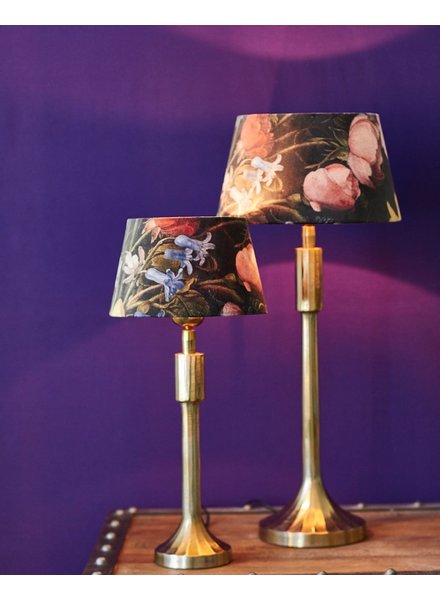 Tischlampe - groß - mit floralem Lampenschirm