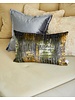 Velvet-cushion >Rainbow green< 35 x 55 cm