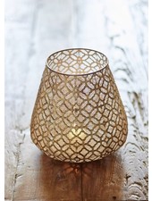 Vintage - Lantern - filigree pattern - red gold dark