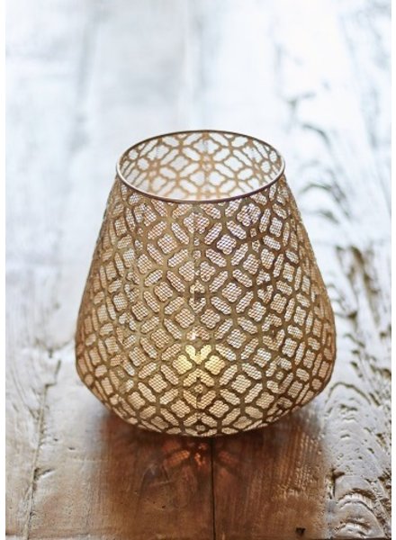 Vintage - Lantern - filigree pattern - red gold dark
