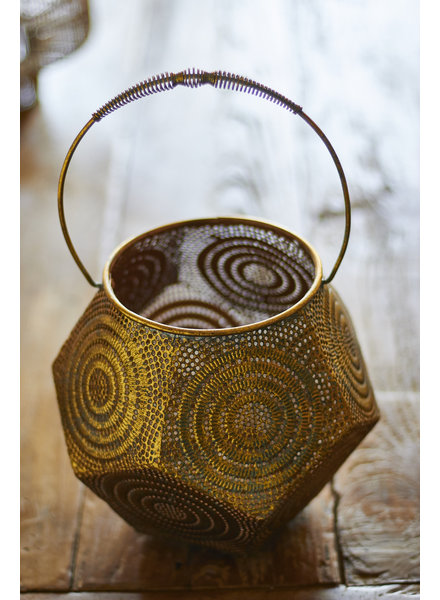 Indian Summer - Laterne - klein - Shabby Chic - mit Glaseinsatz