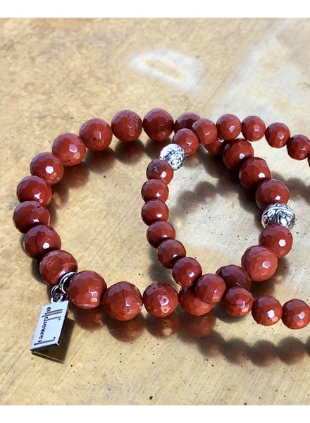 Alldieweil Red jasper - warm fire red - 8 mm