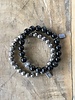 Obsidian & Leopard - 10 mm pearls - Zirconia Leopard