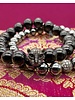 Black-silver Hematite Bracelet - Zirconia Pearl