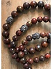 Alldieweil Tiger Iron  - red/brown - 8 mm - round pearls - Buddha