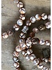 Tibetan Dzi Pearls - Pearls of the Sky - 8 mm - caramel/brown/white