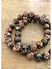 Leopard Jasper - 10 mm - Tones of red - leopard / gunmetal