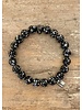 Schneeflocken-Obsidian - 10 mm - rund - Leopardenkopf