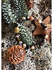 Agate - 8 mm - faceted - black/salmon - Buddha