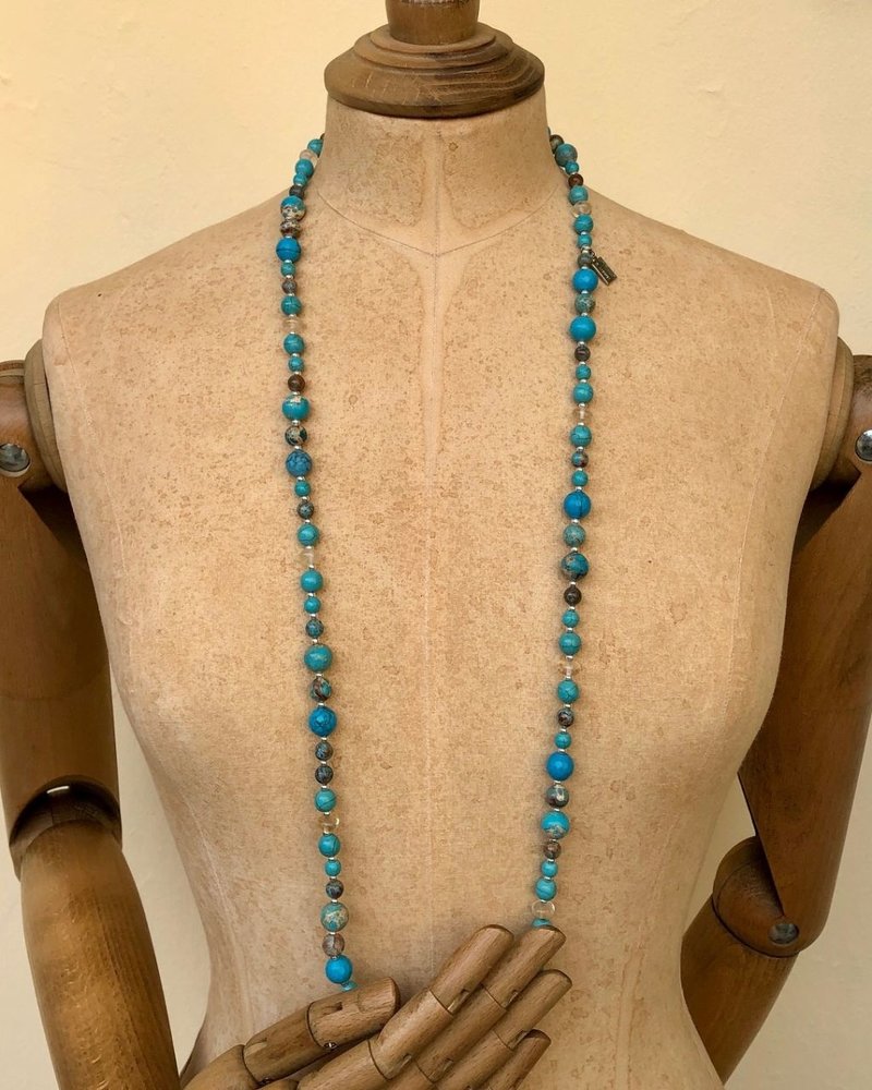 Necklace - Jasper in turquoise