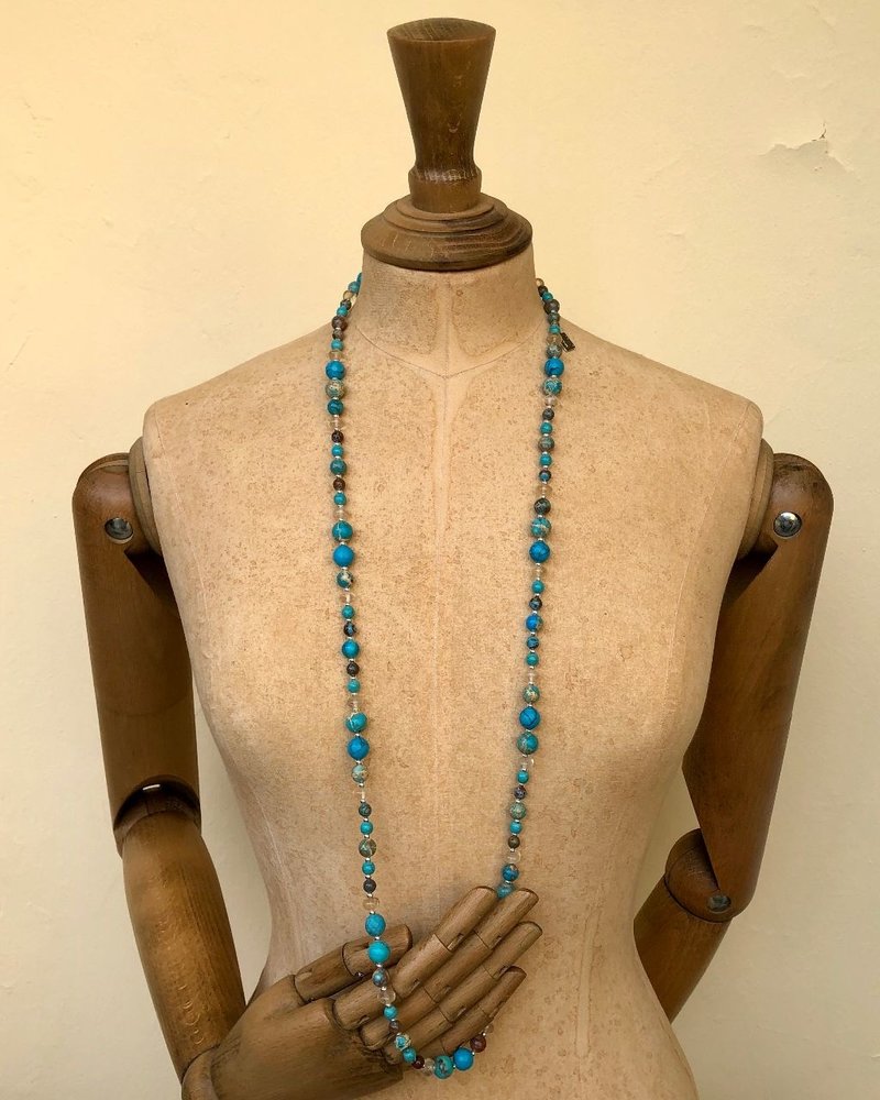 Necklace - Jasper in turquoise