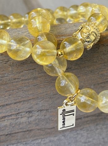 Alldieweil Citrine - 8 mm pearls - Buddha