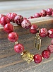 Vintage Jaspis - 8 mm - runde Perle - rot