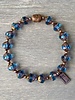 Buddha on Saturn - Wave-shaped beads - ocean blue