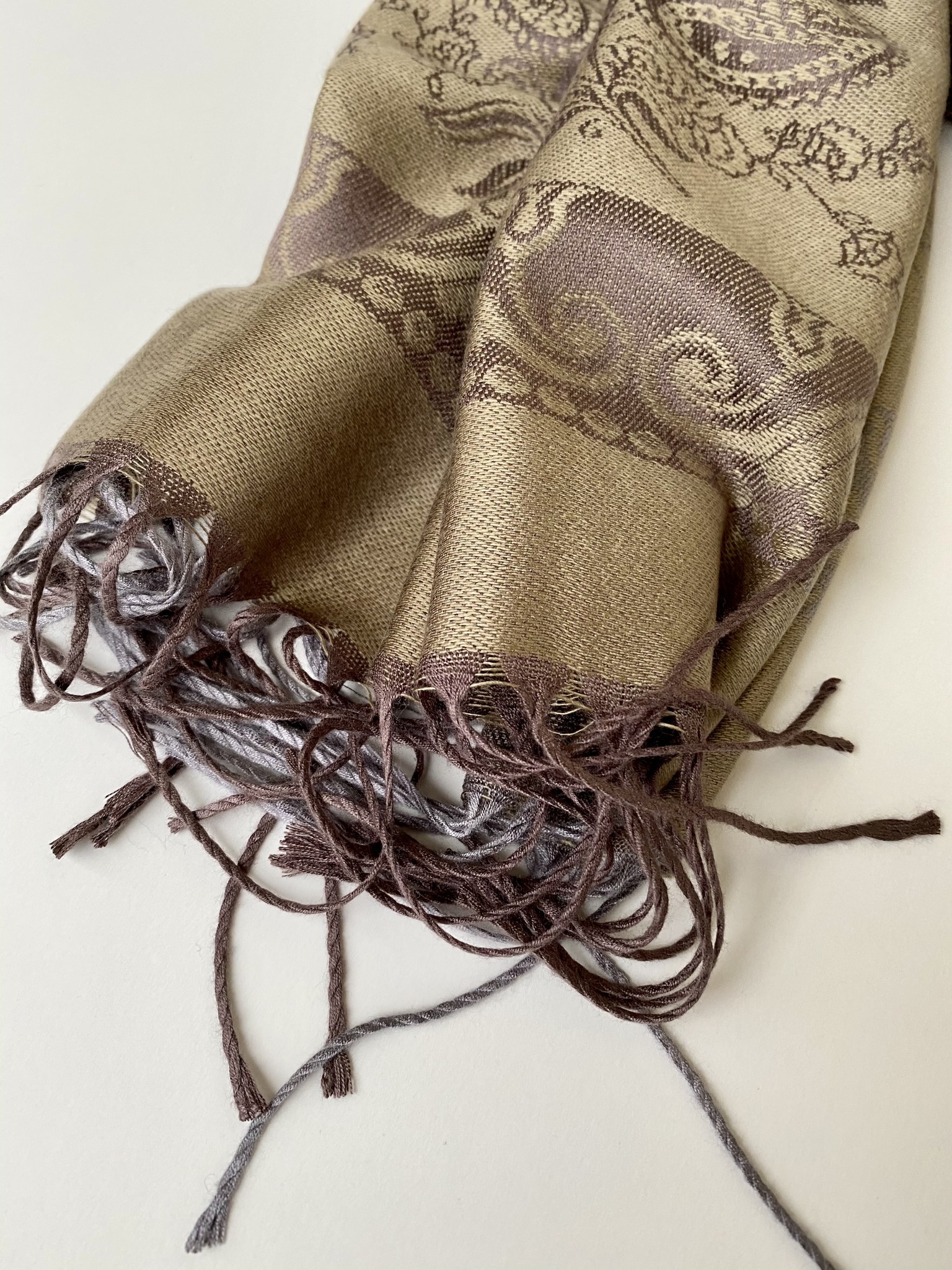 Pashmina-Schal - Alldieweil braun/beige Dinge Muster Schöne - - [unisex] Paisley 