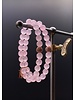 Rose Quartz - faceted - 8 mm  & Jade - faceted - 8 mm