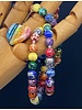 Help for Kids | Rainbow Jasper  - 8 mm  - golden Buddha