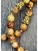 Vintage Jasper - 8 mm - curry - round pearl - Buddha