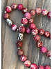 Vintage Jasper - 8 mm - Camelia - round pearl - Buddha