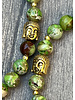 Vintage Jaspis - 8 mm - Pistazie - runde Perle - Buddha