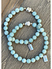 Alldieweil Amazonite- 8 mm pearls - Buddha  - faceted