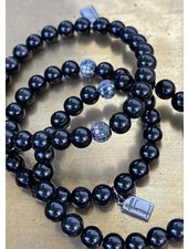 Obsidian - 8 mm - multi colured  Zirconia Pearl