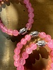 Jade Bracelet - 8 mm - hot pink - Buddha