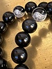 Obsidian mit Yin Yang-Perle, 12 mm