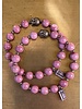 Rhodonite - Variety of pink - round pearls - 8 mm