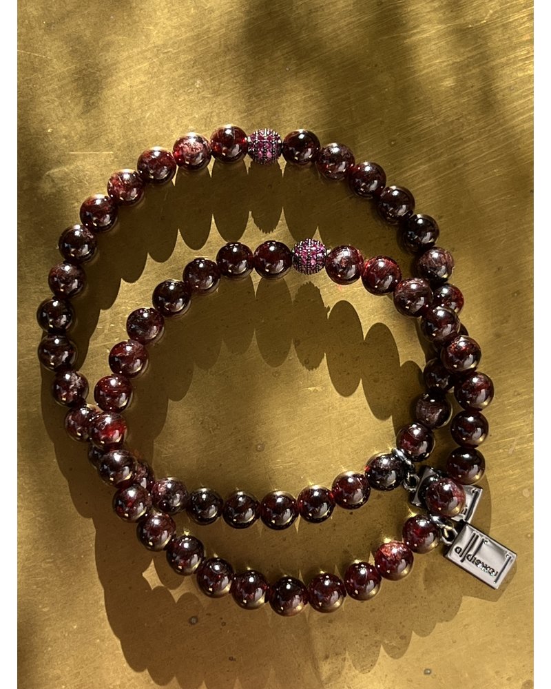 Garnet - 6 mm pearls - Zirconia pearl