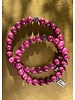 Jade Bracelet - 8 mm - blackberry - Zirconia pearl