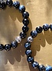 Alldieweil Tigerauge - 10 mm - schwarz/blau - 925er Silber-Glückskugel