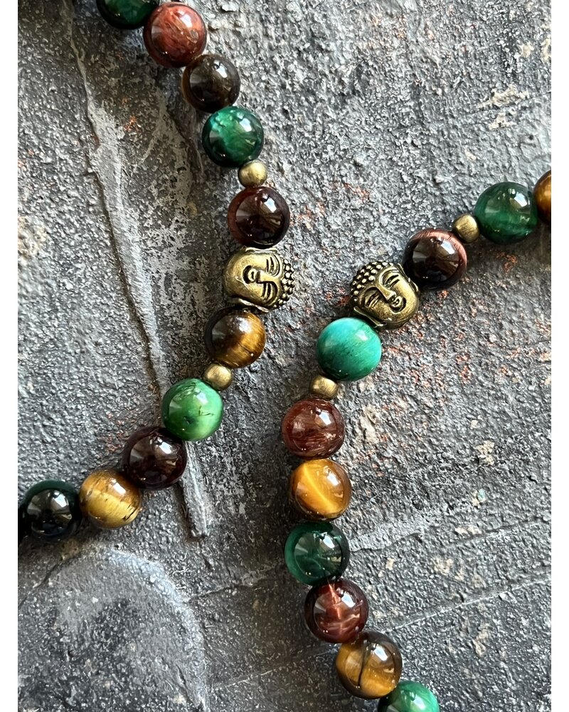 Alldieweil Tiger's Eye - "Happy Buddha" - 6 mm